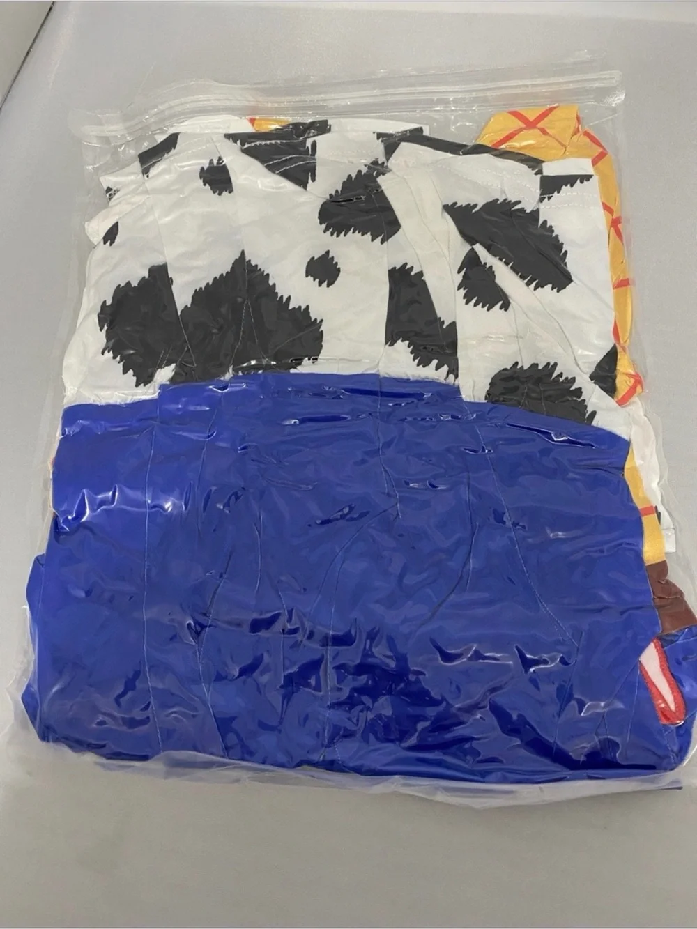 Cow Print Costume Shirt and Festive Ear Headband - Yellow, Black, Red